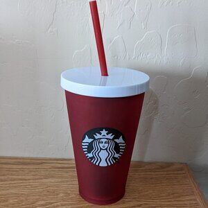 Starbucks Frosted Red Matte Holiday 16 oz. Tumbler